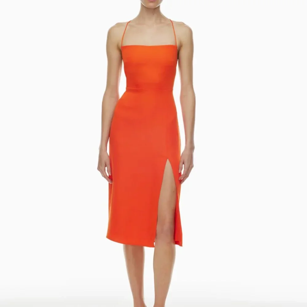 *NWT* Babaton | Success Matte Satin Midi Dress - Sz 6 / Hot Cheeky Red - Picture 2 of 12